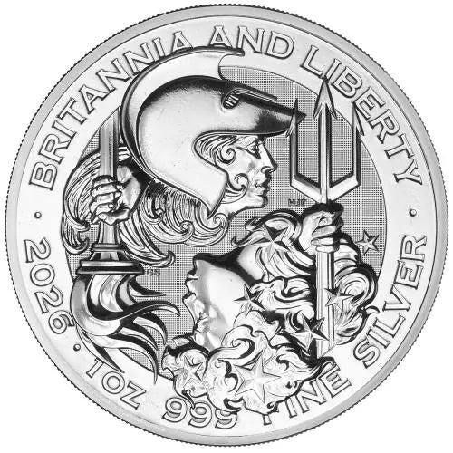 2026 1 oz British Silver Britannia and Liberty Coin BU